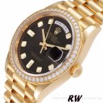 Rolex Day-Date 128348RBR Dark Grey Dial Yellow Gold 36MM Unisex Replica Watch - Image 4