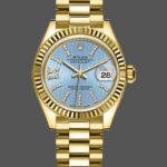 Rolex Datejust 279178 Cornflower Blue Dial Fluted Bezel 28mm Lady Replica Watch