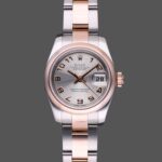 Rolex Datejust 179161 Stainless Steel and Everose Gold Concentric Circle Silver Dial 26MM Lady Replica Watch