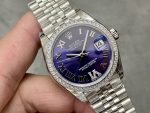 Rolex Datejust 31mm Stainless Steel 278384RBR 0030 Aubergine VI Jubilee Women's Watch - Image 4