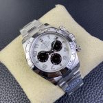 Rolex Cosmograph Daytona 116509 White Arabic Dial White Gold 40MM Mens Replica Watch - Image 4