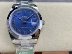 Rolex Datejust 41 Stainless Steel Azzuro Blue Roman Dial M126300 0017 Men's Watch - Image 3