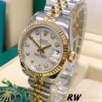 Rolex Datejust 179173 Ivory Sunbeam Diamond Dial Fluted Bezel 26MM Lady Replica Watch - Image 2