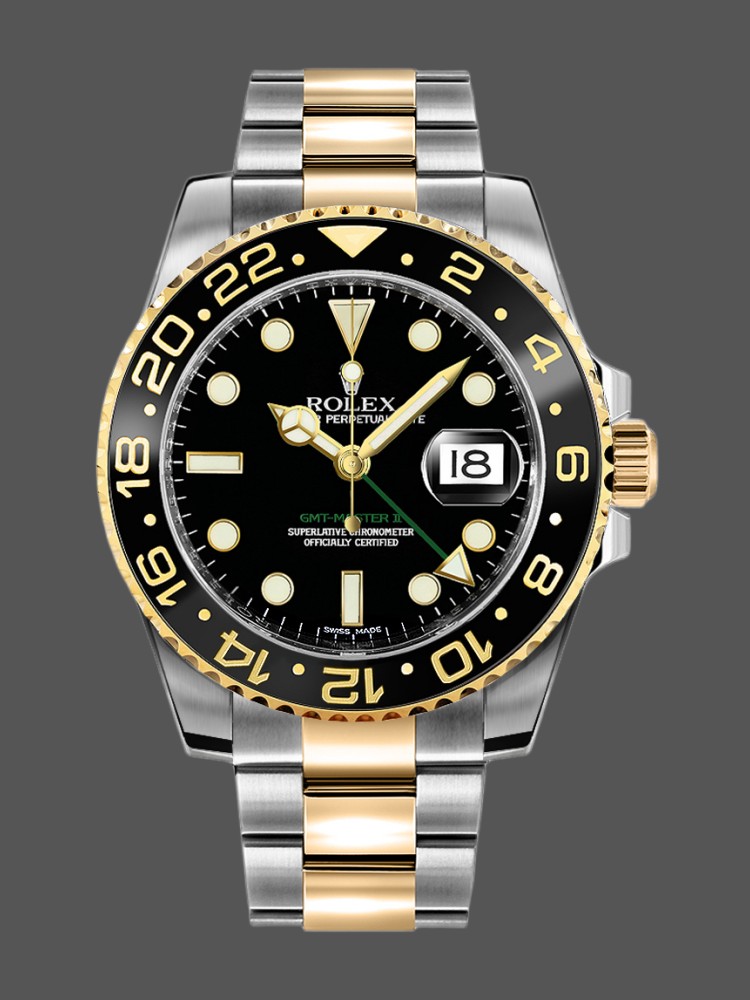 D5CC805A-2369-9A0B-46E1-4B53C6337B1F Rolex GMT-Master II 116713LN stainless steel case Black Dial 40mm Mens Replica Watch - Image 1