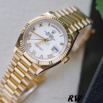 Rolex Day-Date 128238 Fluted Bezel White Roman Dial 36MM Replica Watch - Image 12