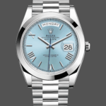 Rolex Day-Date 228206 Ice Blue Quadrant Dial Platinum 40MM Mens Replica Watch