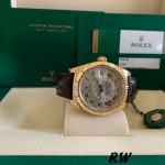 Rolex Sky-Dweller 326138 Sunray Silver Dial Yellow Gold 42MM Mens Replica Watch - Image 6