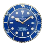 Rolex Submariner Blue & Gold Wall Clock