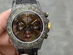 Rolex Daytona 40mm DIW Carbon Case Chocolate Dial Nylon Strap Mens Watch - Image 3