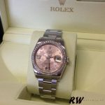 Rolex Datejust 116244 Stainless Steel Pink Floral Dial 36mm Lady Replica Watch - Image 2
