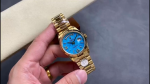 Rolex Day-Date 128238 Fluted Bezel Turquoise Diamond Dial 36MM Unisex Replica Watch - Image 2