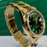 Rolex Day-Date 118238 Yellow Gold Green Dial 36mm Unisex Replica Watch - Image 2