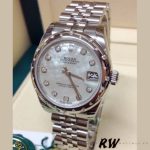 Rolex Datejust 178344 White Mother of Pearl Diamond Dial 31MM Lady Replica Watch - Image 2