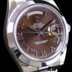 Rolex Day-Date 118209 White Gold Chocolate Brown Dial 36mm Unisex Replica Watch - Image 3