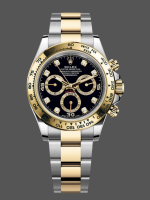 Rolex Daytona Black Dial Two Tone Oyster 116503 40mm Men's Watch