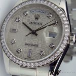 Rolex Day Date 118346 Silver Jubilee Diamond Dial 36mm Unisex Replica Watch - Image 2