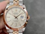 Rolex Datejust 41MM 126301 0010 Rose Gold Sundust Index Dial Mens Replica Watch - Image 3