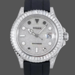 Rolex Yacht Master 226679TBR White Gold 42mm Baguette Diamond Watch