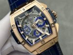 Hublot Spirit of Big Bang Chronograph King Gold Blue Leather Men's Watch 641.OX.7180.LR - Image 4