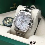 Rolex Cosmograph Daytona 116509 White Mother of Pearl Dial 40MM Mens Replica Watch - Image 2