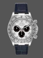 Rolex Daytona 116519 Panda Dial Blue Leather Strap 40mm Mens Replica Watch