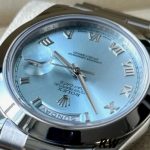 Rolex Day-Date 218206 Ice Blue Roman Numeral Dial Platinum 41MM Mens Replica Watch - Image 4