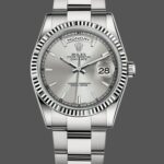 Rolex Day-Date 118239 White Gold Silver dial 36mm Unisex Replica Watch