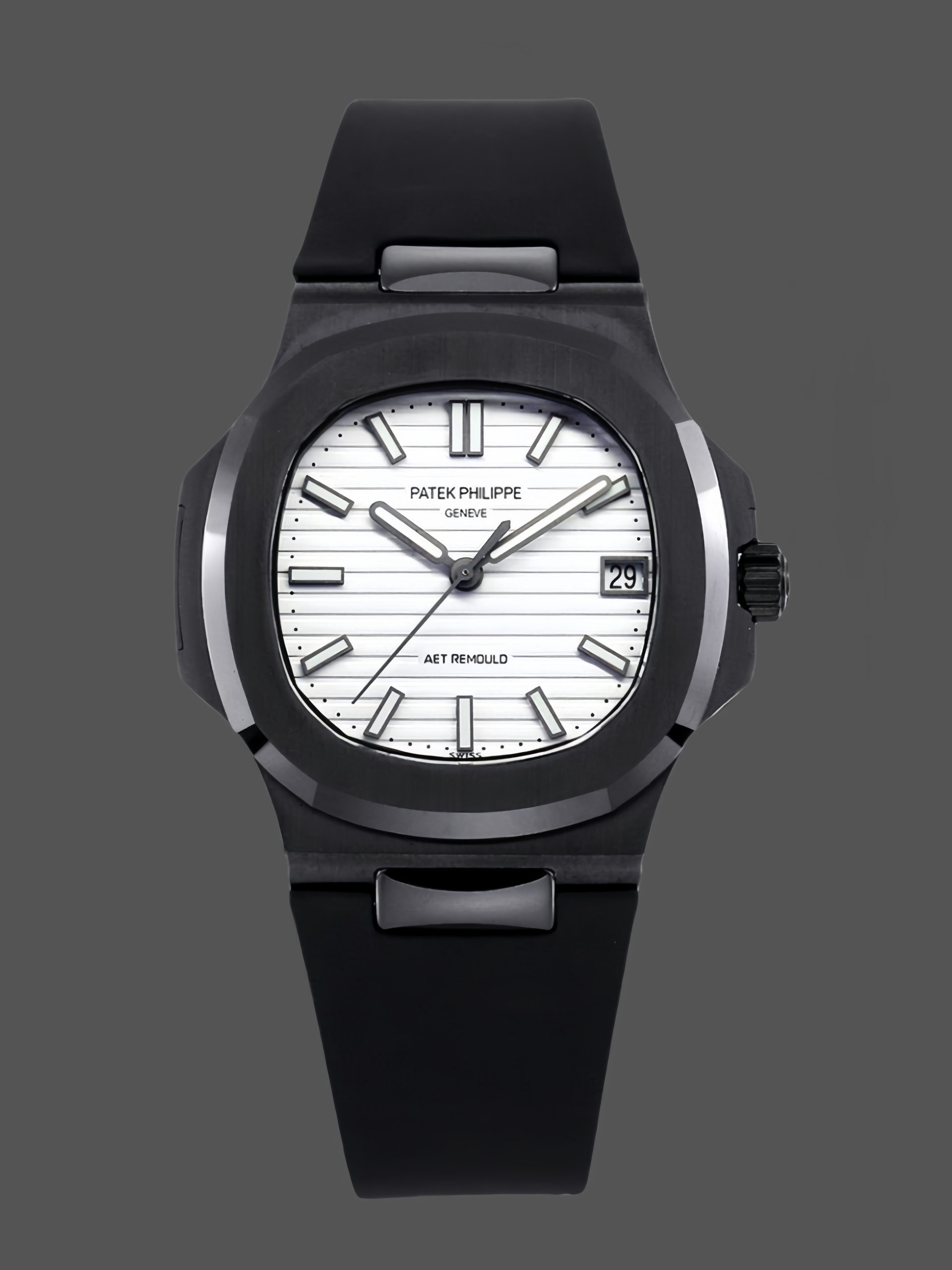 DED9ECC1-CFB4-723C-BFD7-2A2D7B935023 Patek Philippe Nautilus Titanium Case White Dial 5711 40MM Watch - Image 1