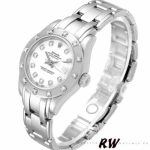 Rolex Pearlmaster 80319 White Dial Diamond 29MM Lady Replica Watch - Image 3