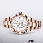 Rolex Sky-Dweller 326935 Rose Gold White Dial 42mm Mens Replica Watch - Image 4