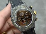 Rolex Daytona 40mm DIW Carbon Case Chocolate Dial Nylon Strap Mens Watch - Image 4