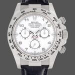 Rolex Daytona 116519 White Dial Black Leather strap 40mm Mens Replica Watch