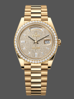 Rolex Day-Date 40 18K Yellow Gold Diamond Paved Dial Diamond m228348rbr 0037