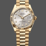 Rolex Datejust 31 Yellow Gold Silver Diamond Dial M278278 0034 Women's Watch