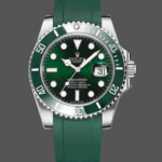 Rolex Submariner 126610LV Green Rubber Strap Black Dial 41mm Mens Replica Watch