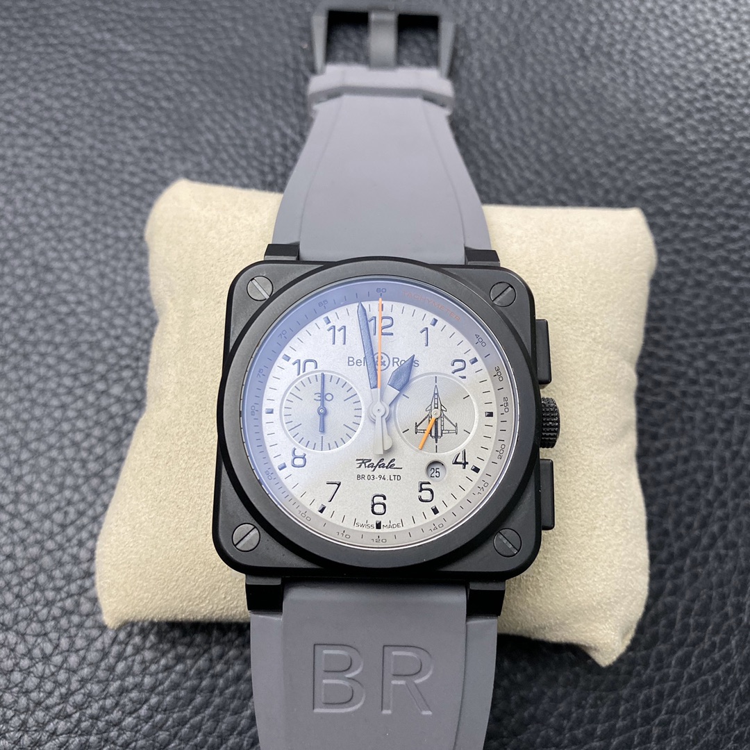 E0FD0C16-8C53-B0A2-3D02-1E53A99FE59A Bell Ross BR 03-94 Chronograph Grey Dial - Image 1