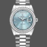 Rolex Day Date 118346 Ice Blue Dial Diamond 36mm Unisex Replica Watch