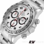 Rolex Cosmograph Daytona 116509 Silver Arabic Dial White Gold 40MM Mens Replica Watch - Image 4