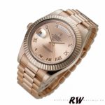 Rolex Day-Date 218235 Rose Roman Dial Rose Gold 41MM Mens Replica Watch - Image 3