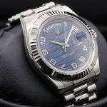 Rolex Day-Date 218239 Wave Blue Dial White Gold 41MM Mens Replica Watch - Image 3