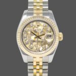 Rolex Datejust 179173 Jubilee Crystal Grey and Champagne Dial 26MM Lady Replica Watch