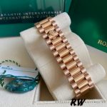 Rolex Day-Date 228345RBR White Roman Dial Diamond Bezel 40mm Mens Replica Watch - Image 6