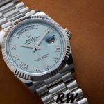 Rolex Day-Date 118206 Ice Blue Roman Numeral Dial 36mm Unisex Replica Watch - Image 3