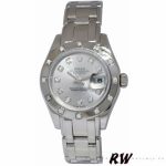 Rolex Pearlmaster 80319 Silver Diamond Dial 29MM Lady Replica Watch - Image 2