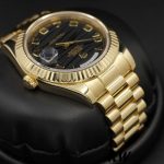 Rolex Day-Date 218238 Wave Black Dial Yellow Gold 41MM Mens Replica Watch - Image 3