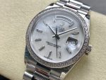 Rolex Day Date 36 MOP Dial Diamond Bezel Platinum m128396tbr 0022 - Image 5