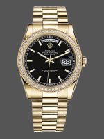 Rolex Day Date 118348 Black Dial 36mm Unisex Replica Watch