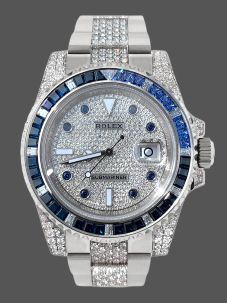 E5073564-FF9C-49A0-7F24-CFE02C5DB00D Rolex Submariner Date 116610LN Stainless Steel Diamond Bezel 40MM Mens Replica Watch - Image 1