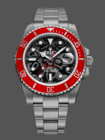 Rolex Submariner DIW Persimmon Orange Black Dial Ceramic Red Bezel 116610LN