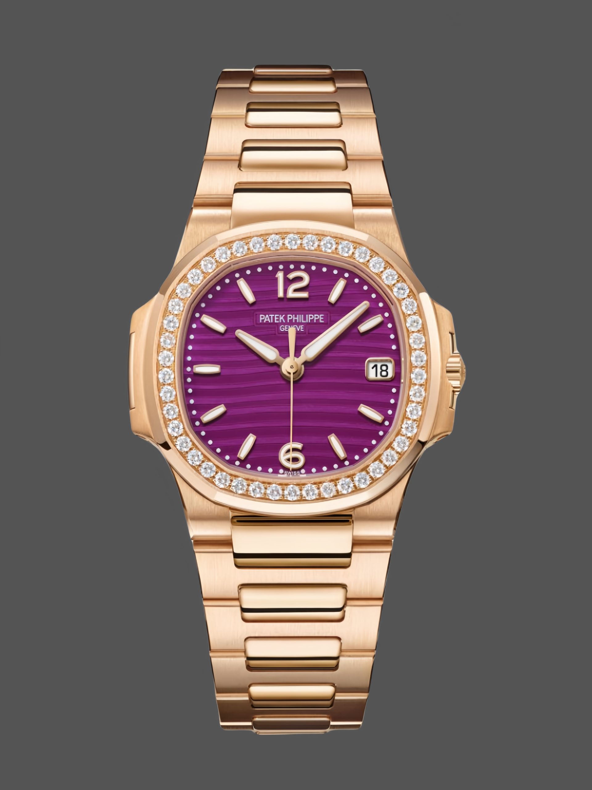 E560E19D-E00C-67E6-11E0-884DB0E368CE Patek Philippe Nautilus 7010 1R 013 Purple Dial 32mm - Image 1